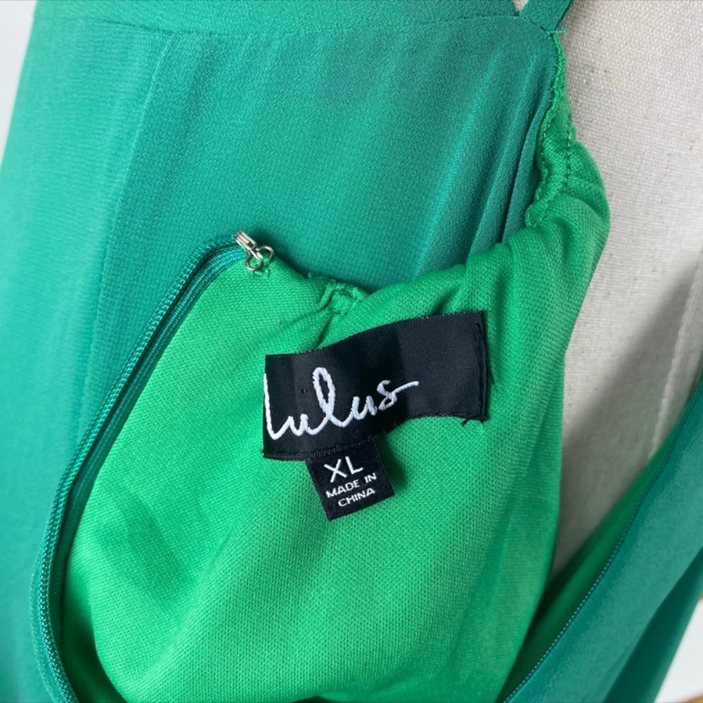 Lulu's Teal Green Strappy Open-Back Maxi Dress - Picture 6 of 9